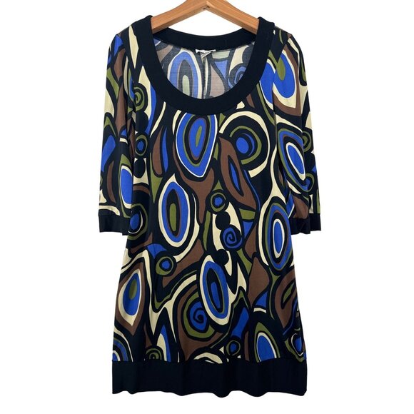 Vintage Harolds Dress Sz S Mid-Century Modern Artsy Groovy Slinky Knit RetroFAB - Picture 1 of 11